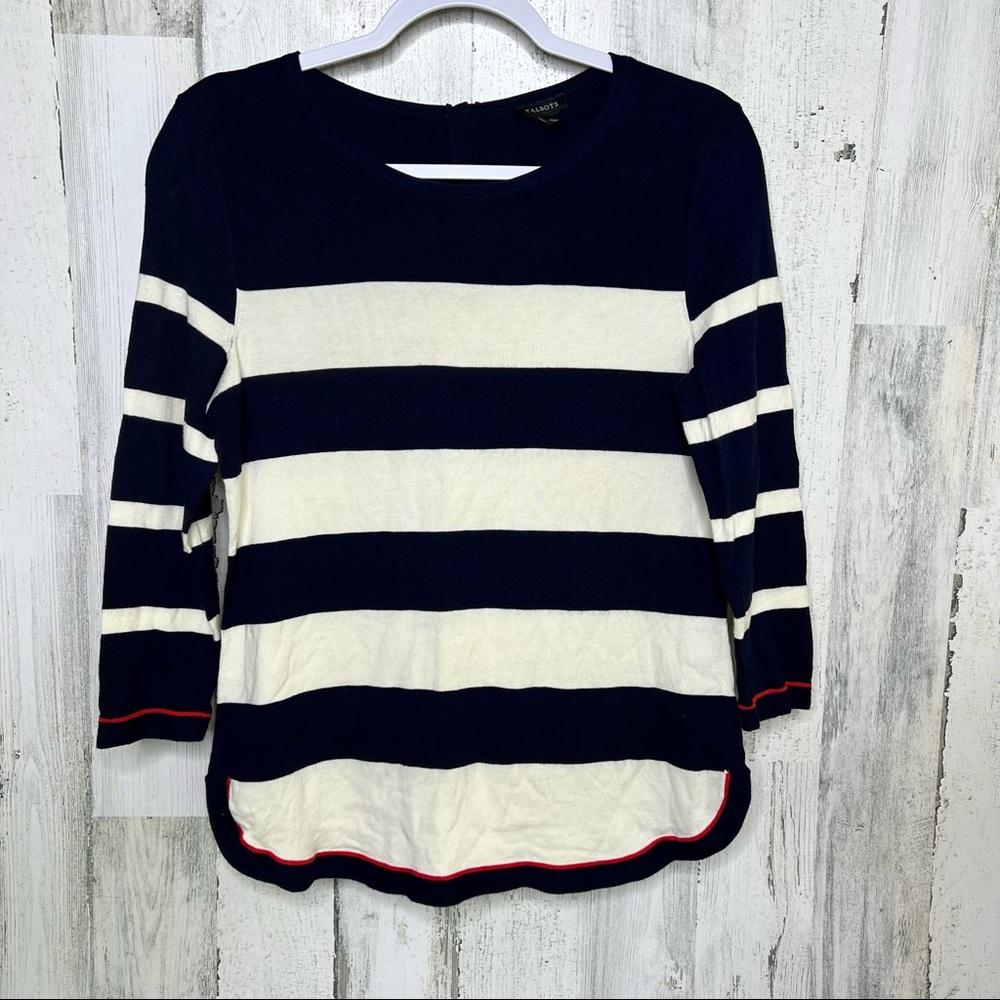 Talbots Blue/White Sweater